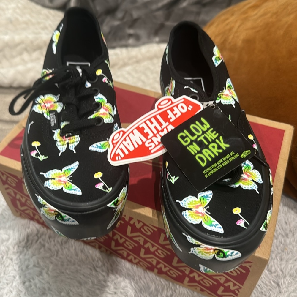 Womens Vans Authentic Stacked Morph Butterfly Platform Glow in the Dark Sneakers